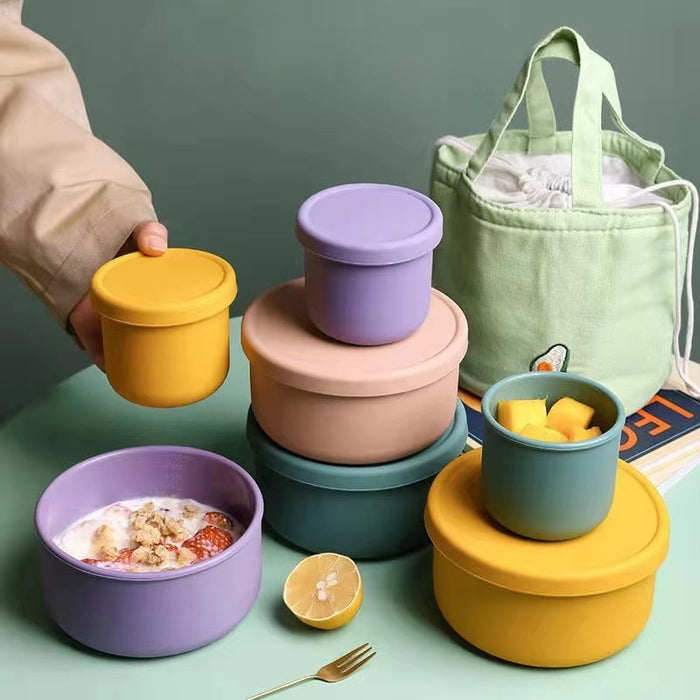 Round Microwave Silicone Lunch Box