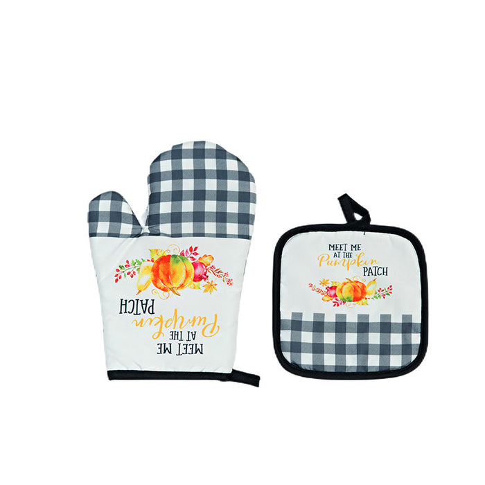 Polyester Printing Microwave Oven Gloves